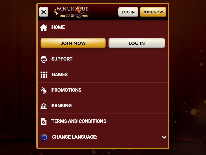 How to play at Unique Casino from your mobile devices